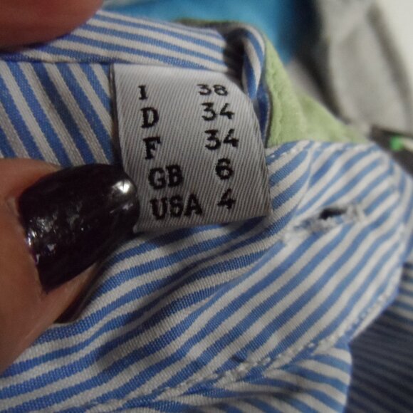 Moschino CheapandChic Blue Multi Cotton/Silk Pleated Dress Size US 4 - Picture 13 of 16